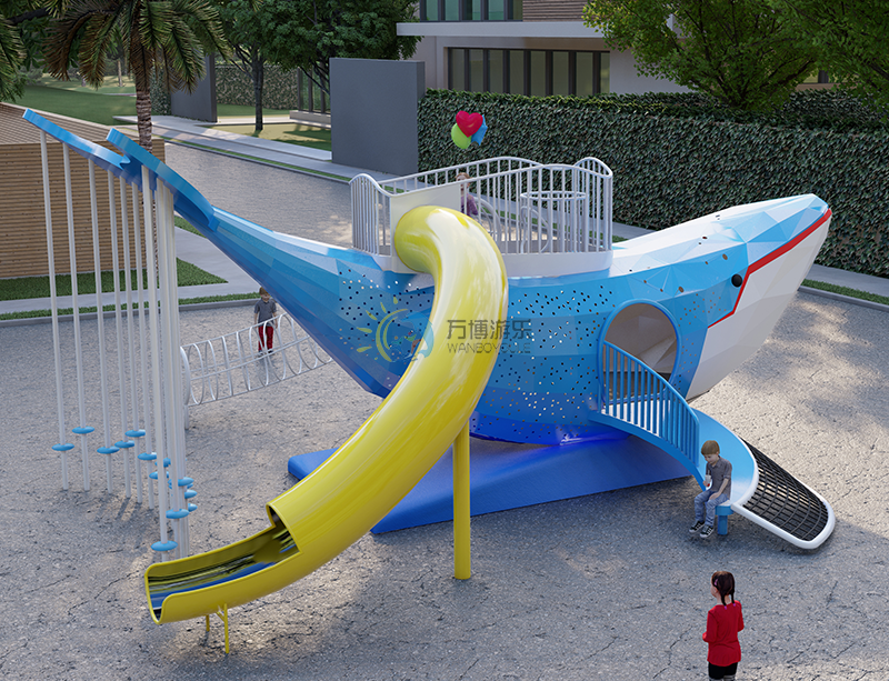 小区鲨鱼主题儿童乐园
